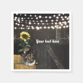 Land Western Rustikale Barenttür Napkins Serviette