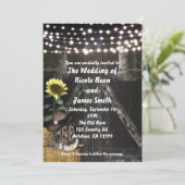 Land Western Rustikale Barnerheirat Einladungen (Stehend Vorderseite)