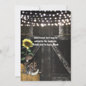 Land Western Rustikale Barnerheirat Einladungen (Rückseite)