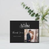 Land Western Scheune Hochzeit Danke Postkarte (Stehend Vorderseite)