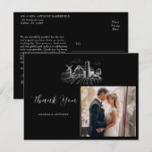 Land Western Scheune Hochzeit Danke Postkarte (Vorne/Hinten)