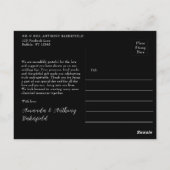 Land Western Scheune Hochzeit Danke Postkarte (Rückseite)