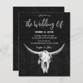 Land Western Schwarz-Weiß-Bullen-Schädel-Haushalt (Vorne/Hinten)