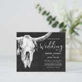 Land Western Schwarz-Weiß-Bullen-Schädel-Haushalt (Stehend Vorderseite)