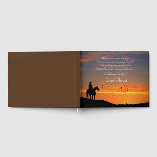 Land Western Spirituelles Gedicht Feier des Lebens Gästebuch (Voll)