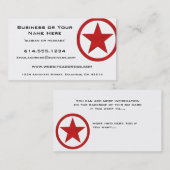 Land-Western-Stern/Geschäfts-Karte des Visitenkarte (Vorne/Hinten)