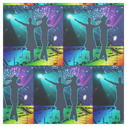 Land-Western-Tänzer 2 Bühne-Lichter und Musik Stoff (Muster)