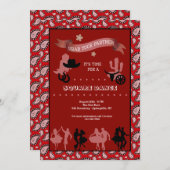 Land-Western-Tänzer-Einladung Einladung (Vorne/Hinten)