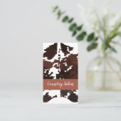 Land Western Thema Kuh Muster Visitenkarte (Stehend Vorderseite)