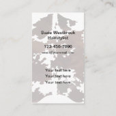 Land Western Thema Kuh Muster Visitenkarte (Rückseite)