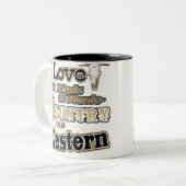 Land-Western Zweifarbige Tasse (Vorderseite Links)