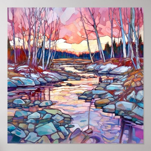 Land Winter Landschaft Print Poster (Vorne)