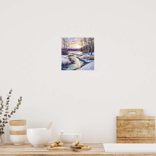 Land Winter Landschaft Print Poster (Küche)
