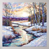 Land Winter Landschaft Print Poster (Vorne)