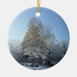 Land-Winter-Morgen-Kiefer-Szenen Keramikornament