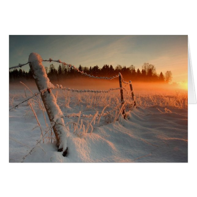 Land-Winter-Sonnenuntergang (Vorderseite (Horizontal))