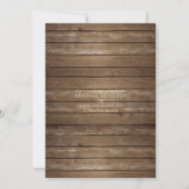 Land Wood | Lights & Lace Wedding Einladung (Rückseite)