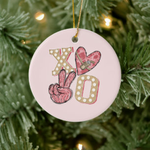 Land XOXO - Wilde West-Liebe Keramik Ornament