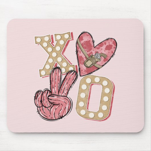 Land XOXO - Wilde West-Liebe Mousepad (Vorne)