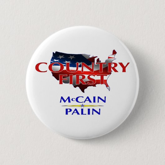 Land zuerst - McCain Palin das Button 2008 (Vorderseite)