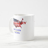 Land zuerst - McCain Palin Kaffee-Tasse 2008 Kaffeetasse (Vorderseite Links)