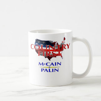 Land zuerst - McCain Palin Kaffee-Tasse 2008 Kaffeetasse