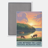 Land zwischen den Seen Kentucky Magnet (Vorderseite/Rückseite)