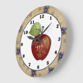Landapfel meiner Augenwand Große Wanduhr (Winkel)