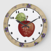 Landapfel meiner Augenwand Große Wanduhr (Vorderseite)