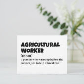Landarbeiter - Funny Definition Feiertagspostkarte (Stehend Vorderseite)
