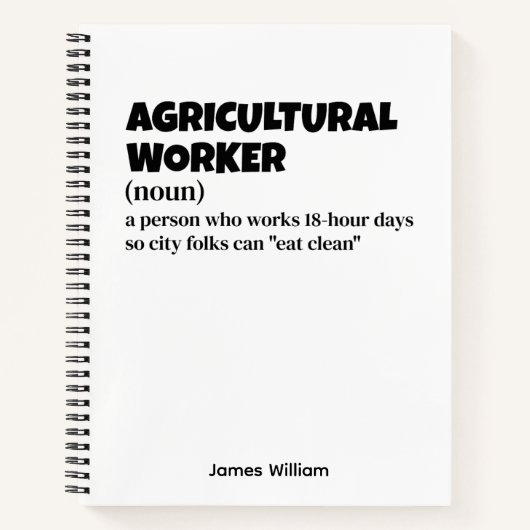 Landarbeiter - Funny Gift Idea Notizblock (Vorderseite)