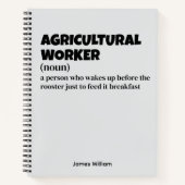 Landarbeiter - Funny Job Definition Notizblock (Vorderseite)