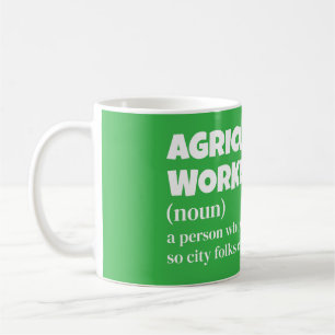 Landarbeiter - Landwirtschaftlich - Definition Kaffeetasse