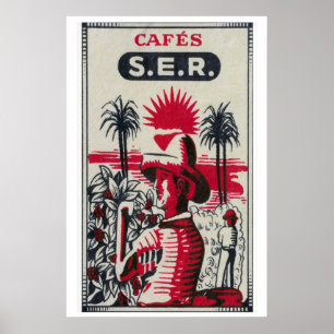 Landarbeiter Matchbox Kunst Druck, Kubanisch Vinta Poster