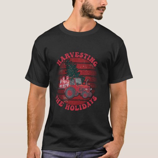 Landarbeiter Santa Bauer Agriculturist Weihnachten T-Shirt (Vorderseite)