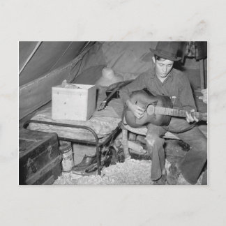Landarbeiter spielt Gitarre, 1939 Postkarte