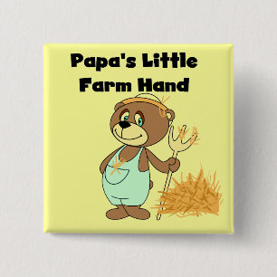 Landarbeiter-T-Shirts und Geschenke des Papas weni Button