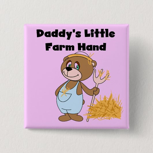 Landarbeiter-T-Shirts und Geschenke des Vatis weni Button (Vorderseite)