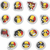 Landbälle Gesichtspackung Belgia Aufkleber (Vorderseite)