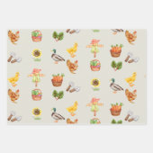 Landbau - Gartenpflanzen und landwirtschaftliche N Geschenkpapier Set (Vorderseite 2)