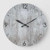 Landbauernhof Rustikale Holzplanks Große Wanduhr (Vorderseite)