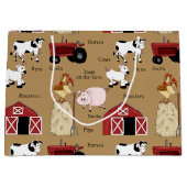 Landbauernmuster große Geschenktasche Große Geschenktüte (Vorderseite)