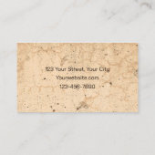 Landbaum Rustikale Vintage antike Beige Visitenkarte (Rückseite)