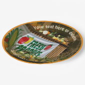 Landbetrieb Stand Personalisiertes Party Pappteller (Schrägansicht)