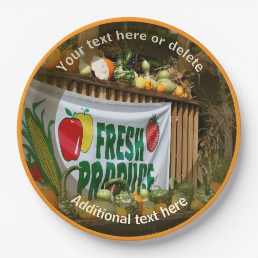 Landbetrieb Stand Personalisiertes Party Pappteller (Vorderseite)