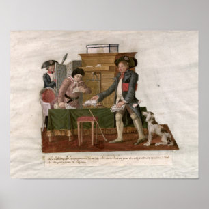 Landbevölkerung Fol.55 und der Geld-Wechsler Poster