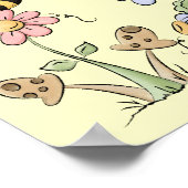 Landbienen und Blume Kinderzimmer Rhyme Poster (Ecke)