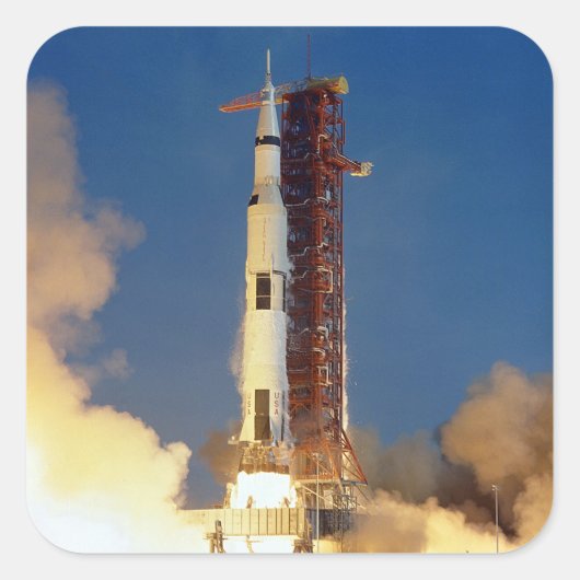 Landblick des Moon Mission Spacecraft Bodens Quadratischer Aufkleber (Vorderseite)