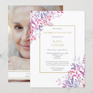 Landblumen-Foto-Trauerfeier zum Gedenken an das Le Einladung