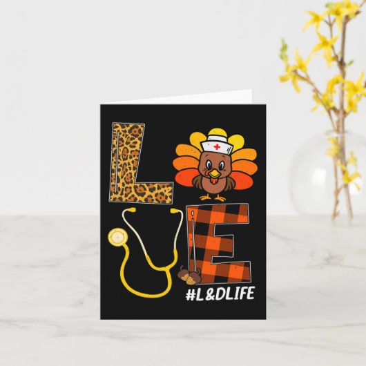 LandD Nurse Türkei Erntedank Day Liebe Nurse Lif Karte (Gelbe Blume)